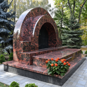 елітні пам'ятники з чорного і червоного граніту