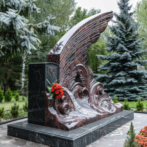 елітні пам'ятники з чорного і червоного граніту