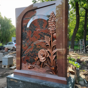 елітні пам'ятники з чорного і червоного граніту